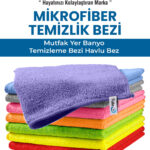 Pella 8'li Çok Amaçlı Genel Temizlik Bezi, Mikrofiber Havlu Bez 30X30cm