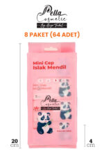 Pella Cosmetic Taşınabilir Hijyen Seti 8'li Islak Mendil - Görsel 3