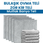 Pella 10’lu Hijyenik Bulaşık Ovma Teli- Çift Katlı Zor Kir ve Yağ Çözücü (20x20 cm)