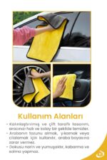 Pella ( 50x70 Cm ) Büyük Boy Mikrofiber Oto Yıkama Ve Araba Kurulama Bezi Ekstra Su Emici (1 adet) - Görsel 3