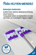 Pella Yüzey Temizlik Havlusu, Çok Amaçlı Temizlik Mendili, Mop Bezi, 50 Yaprak X 3 Adet, 22x36 Cm - Görsel 4