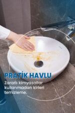 Pella 250 Adet Ekonomik-Pratik Çek-Kopar Rulo Mikrofiber Temizlik Bezi 17x18 cm - Görsel 5