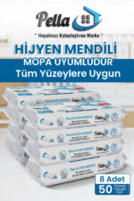 Pella Yüzey Temizlik Havlusu, Çok Amaçlı Temizlik Mendili, Mop Bezi, 50 Yaprak X 3 Adet, 22x36 Cm - Görsel 9