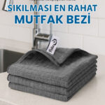 Pella İthal Mutfak Bezi (MİKROFİBER) , Gri (40 CM X 40 CM) (3 ADET)