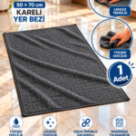 Premium Kareli Yer Bezi 50x70 cm – Büyük Boy Yüksek Emici (1 Adet)